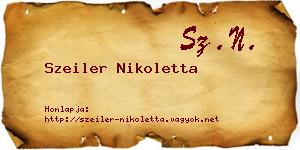 Szeiler Nikoletta névjegykártya