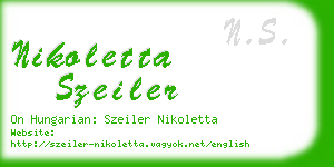 nikoletta szeiler business card
